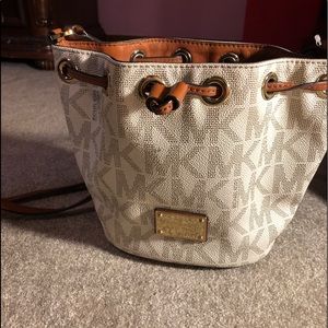 Michael Kors cream crossbody bag